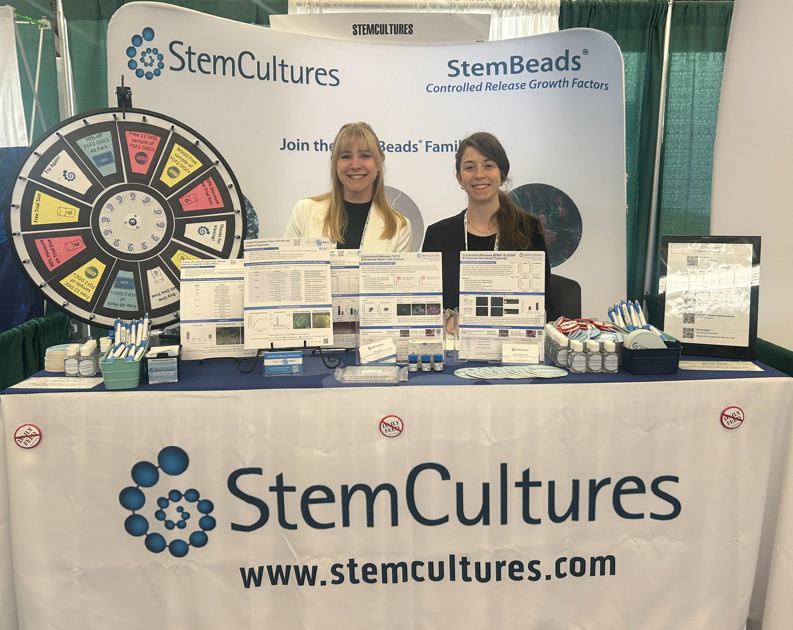 The StemCultures booth at ISSCR23
